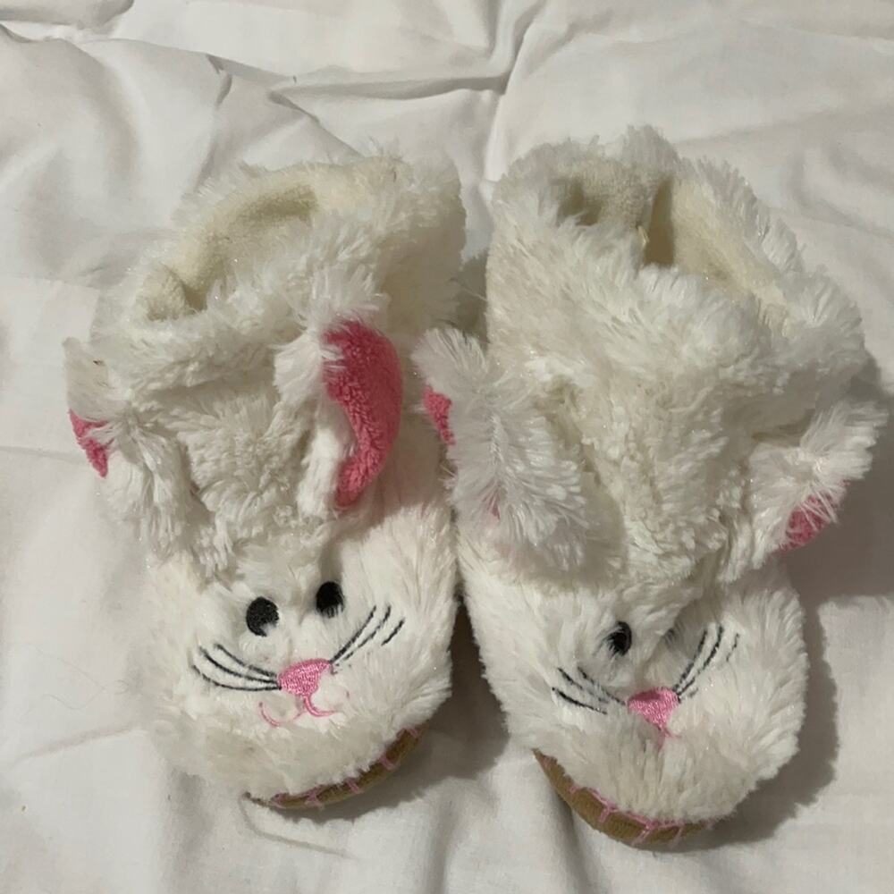 Hatley bunny pull on slipper boots nwot size 7